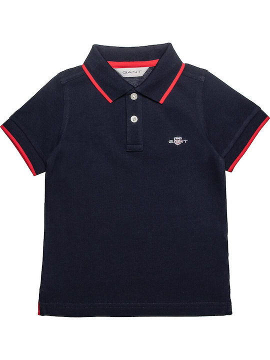 Kids Polo Short-Sleeved Navy Blue