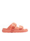 Damen Flache Sandalen Orange