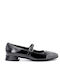 Heels Made of Patent Leather with Medium Heel Black