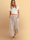 Damen Leinenhose Beige