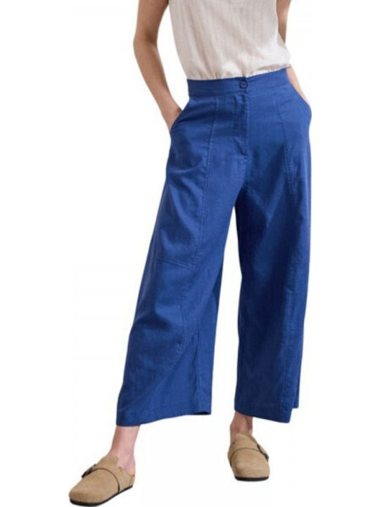 Namaste Γυναικείο Λινό Παντελόνι Blue
