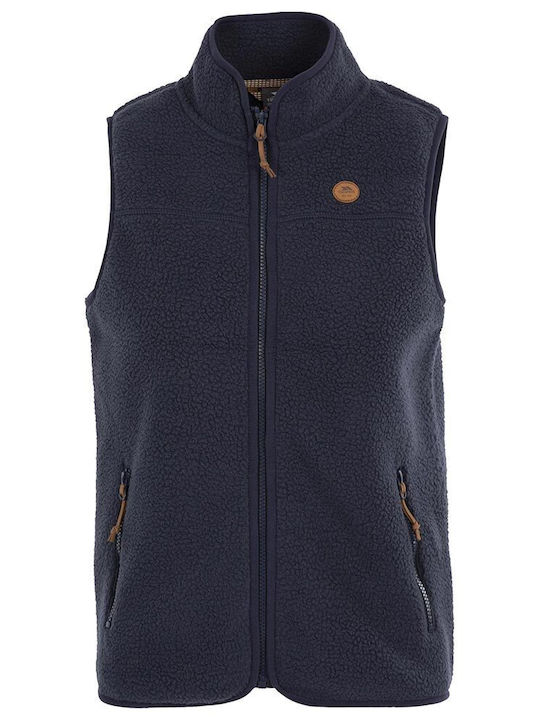 Women's Sleeveless Jacket for Winter Blue