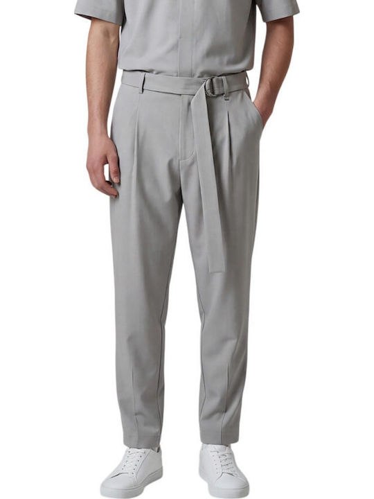 Elastic Trousers in Regular Fit Grey