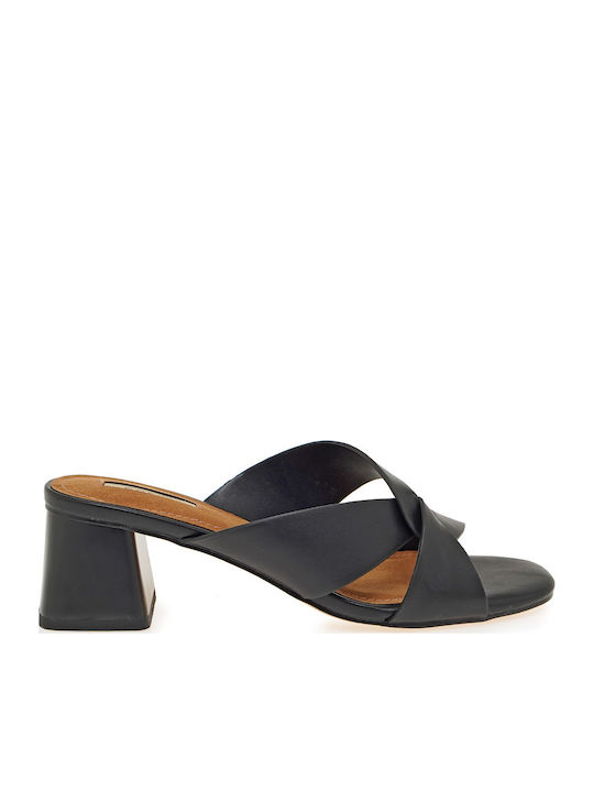 Kalista Mules With Heel In Black Colour