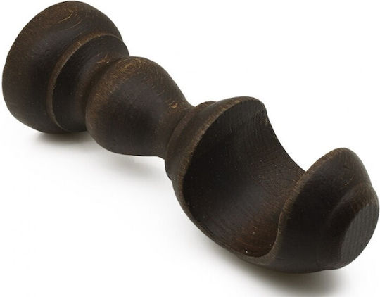 Frans Wooden Brown Wall Curtain Rail Base