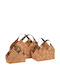 Iliadis Set of Gray Wicker Decorative Baskets with Handles 3 Pieces