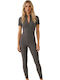 Women's Short Sleeve One-piece Jumpsuit Anthracite