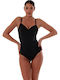 One Piece Swimsuit with Padding Black