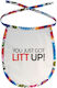 Koupakoupa Suits You Just Got Litt Up Waterproof Baby Bib Made of 100% Cotton with Lace Band Colored