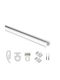 Import Hellas Danias One-Way Metallic Curtain Track in White Colour 300cm Sid.3-4