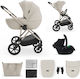 Kinderkraft Prime Reversible 3 in 1 Baby Stroller Suitable for Newborn Sand Dune