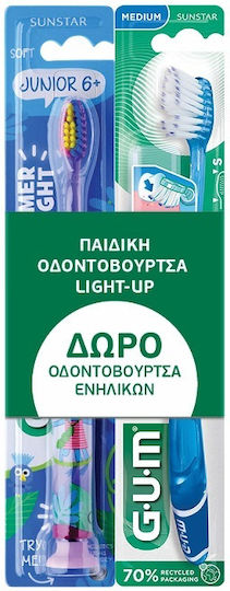 GUM Σετ Παιδικές Οδοντόβουρτσες για 6+ Χρονών 2τμχ