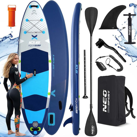 NEO Sport Φουσκωτή Σανίδα SUP με Μήκος 3.2m Μπλε