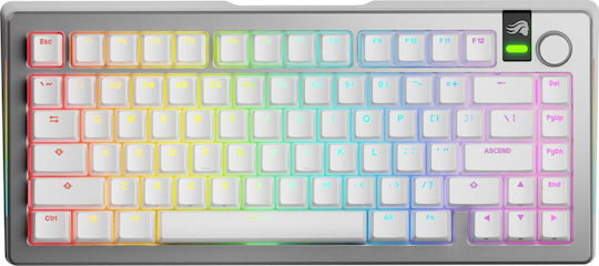 Glorious PC Gaming Race GMMK 3 Pro Tastatură Mecanică de Gaming 75% cu Comutatoare Glorious Fox și Iluminare RGB (Engleză SUA) Alb