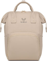 Kidizi Wickeltasche Rucksack Beige 39x25x19cm