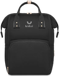 Kidizi Wickeltasche Rucksack Schwarz 39x25x19cm