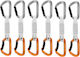 Mammut Sender Keylock Climbing Quickdraws 12 Cm 6-pack Light Grey Gold