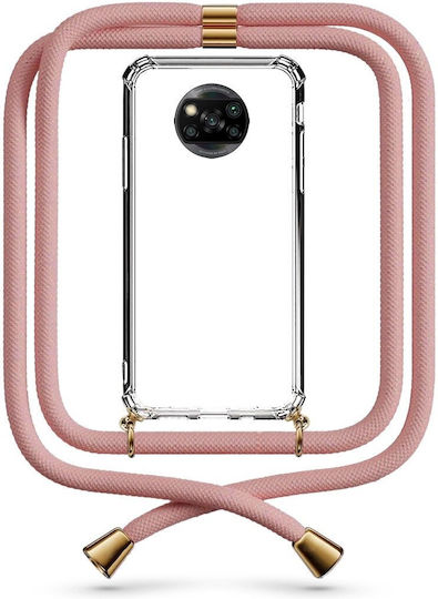 Handyhülle Transparent mit Nackenriemen Nude Xiaomi Poco X3 Pro