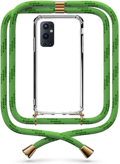 Θήκη Κινητού Διάφανη Κορδόνι Green Grey Oneplus 9 Pro