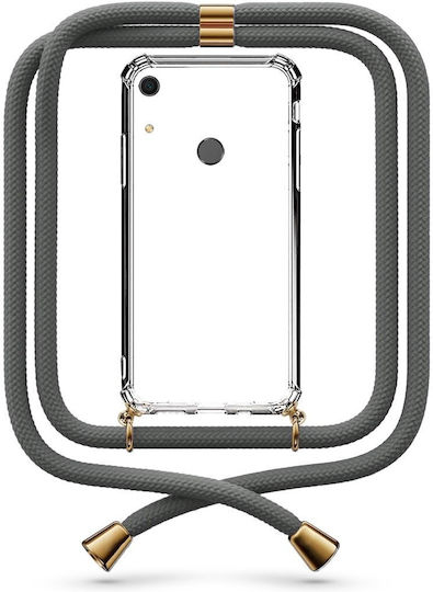 Husă Telefon Transparentă Cu Șnur Gri Huawei Y6s