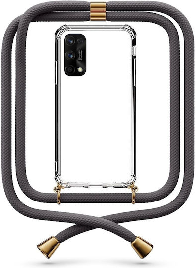 Θήκη Κινητού Διάφανη Κορδόνι Dark Grey Realme 7 Pro