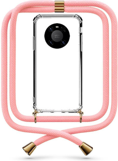 Transparente Handyhülle mit Salmon-Kordel für Huawei Mate 40