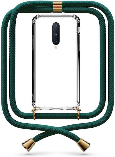 Θήκη Κινητού Διάφανη Κορδόνι Forest Green Oneplus 8