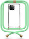 Mobile Phone Case Transparent Neck Strap Pistachio Green iPhone 14 Pro