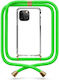 Θήκη Κινητού Διάφανη Κορδόνι Neon Green Iphone 15 Pro Max