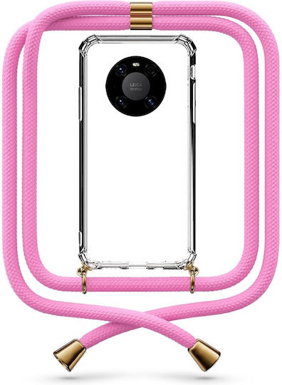 Husă Telefon Transparentă Cu Șnur Fuchsia Huawei Mate 40 Pro