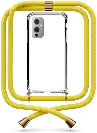 Θήκη Κινητού Διάφανη Κορδόνι Yellow Oneplus 9