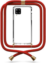 Θήκη Κινητού Διάφανη Κορδόνι Red Galaxy A42