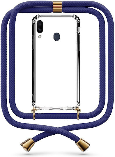 Θήκη Κινητού Διάφανη Κορδόνι Dark Blue Galaxy M20