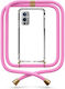 Mobile Phone Case Transparent Cord Fuchsia OnePlus 9