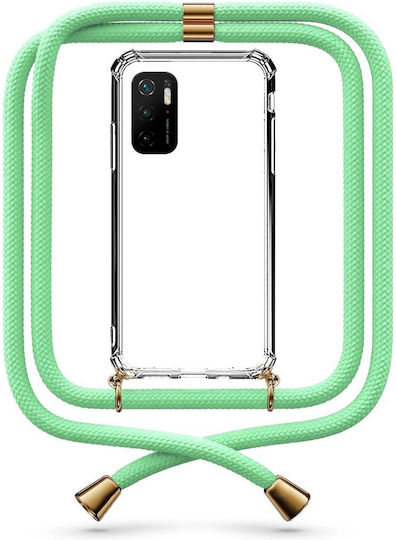 Husă Telefon Transparentă Cu Șnur Verde Fistic Xiaomi Poco M3 Pro