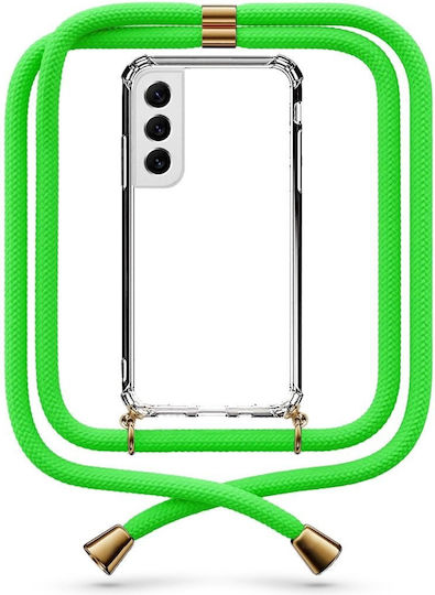 Husă Telefon Transparentă Cu Șnur Neon Green Galaxy S22 Plus