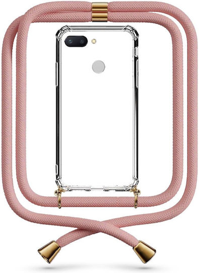 Husă Telefon Transparentă Cu Șnur Auriu Xiaomi Redmi 6/6a