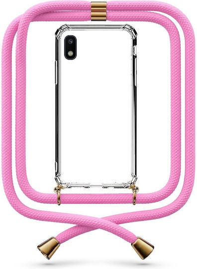 Θήκη Κινητού Διάφανη Κορδόνι Fuchsia Galaxy A10