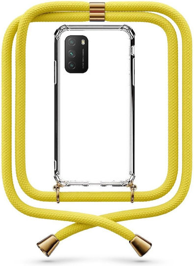 Θήκη Κινητού Διάφανη Κορδόνι Yellow Xiaomi Poco M3