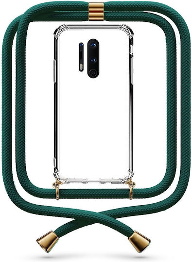 Прозрачен Калъф за Мобилен Телефон с Каишка Forest Green OnePlus 8 Pro