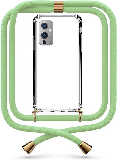 Θήκη Κινητού Διάφανη Κορδόνι Lime Green Oneplus 9