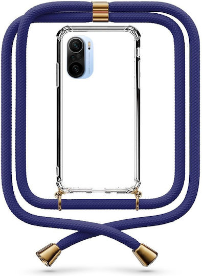 Husă Telefon Transparentă Cu Șnur Albastru Închis Xiaomi Mi 11i