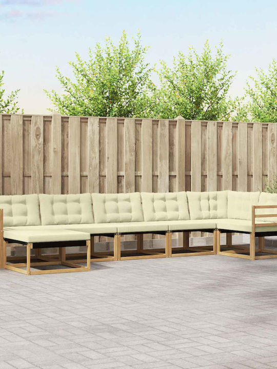 Ecksofa Outdoor Hölzernes mit Kissen 404x166.5x...