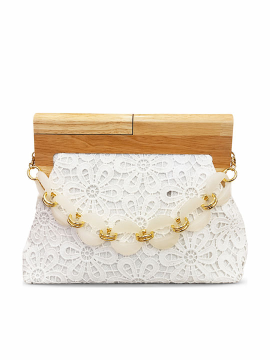 Vintage Lace Τσάντα Madlin Λευκό