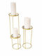 Metal Wedding Taper Candle Holder 26x80cm Gold Golden