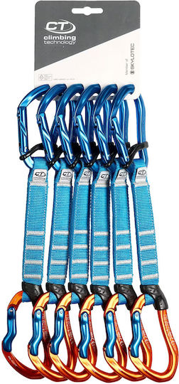 Climbing Technology Skylotec Morfo Set Ul Pro 17 Cm 6 Bucăți Carabiniere de Escaladă Albastre Portocalii