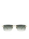 Unisex Sunglasses with Metallic Frame Gold/Verre Green