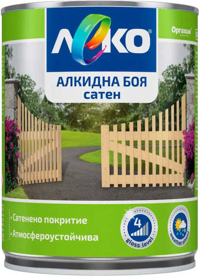 Vopsea Alkidică Neagră Satinată 650 Ml Leko