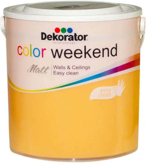 Farbiges Latex-Matten-Safran 2,5 l Dekorator