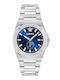 Versace Ανδρικό Ρολόι 40mm Μπαταρίας με Ασημί Μεταλλικό Μπρασελέ